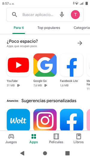 Select the search bar