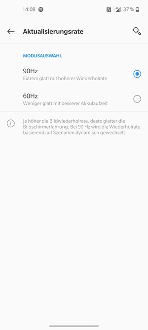Wählen Sie 60hz