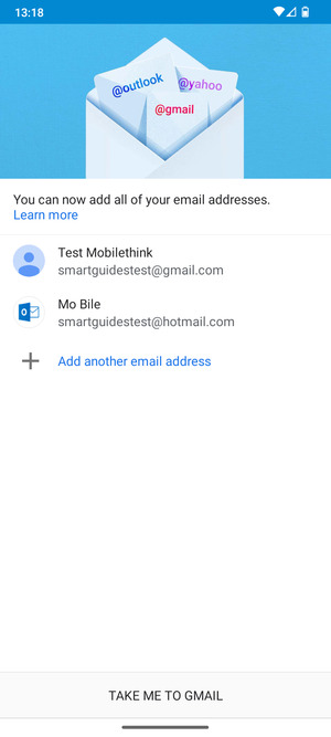 Select TAKE ME TO GMAIL