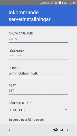 Välj SÄKERHETSTYP