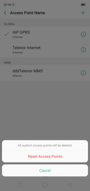 Select Reset Access Points