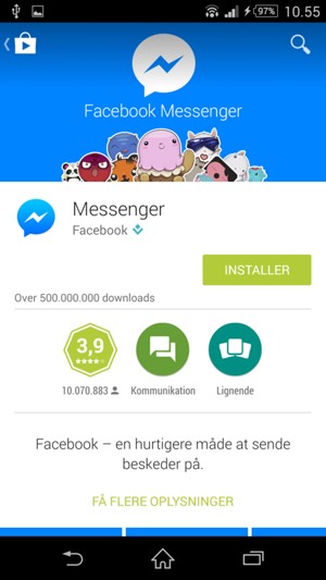 Vælg INSTALLER