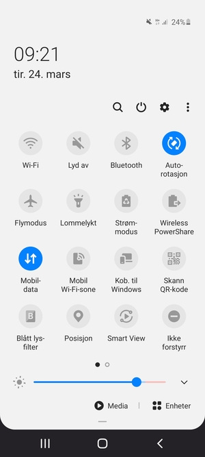 Velg Lyd av for å bytte til ringemodus igjen