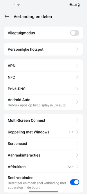 Selecteer Persoonlijke hotspot