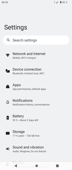 Select Network and Internet