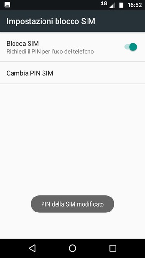 Il tuo PIN della SIM è stato modificato