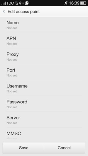 Enter MMS information