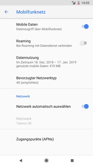 Wählen Sie Zugangspunkte (APNs)