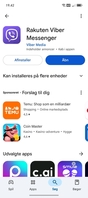 Vælg Åbn