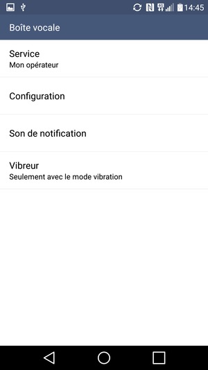 Sélectionnez Service
