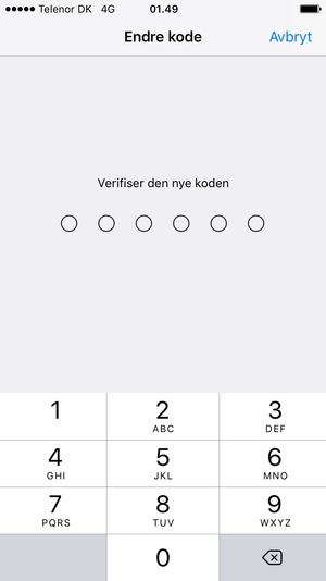 Skriv inn nytt passord en gang til