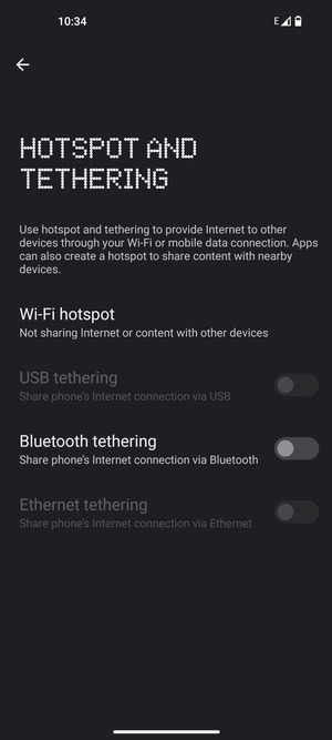 Select Wi-Fi hotspot