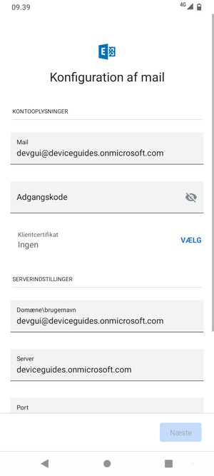Indtast din adgangskode