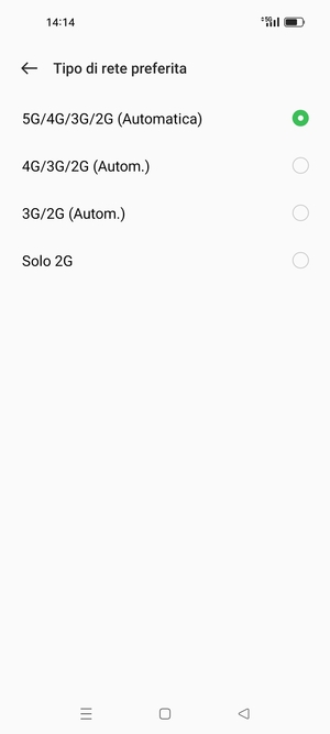 Seleziona la tua opzione preferita