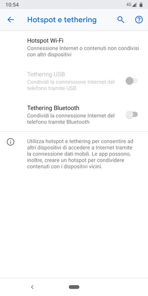 Seleziona Hotspot Wi-Fi