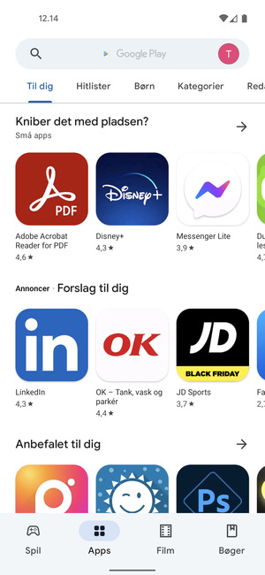 Vælg søgefeltet