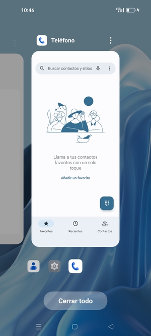 Seleccione Cerrar todo para cerrar todas las aplicaciones en ejecución