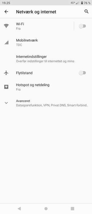 Vælg Mobilnetværk