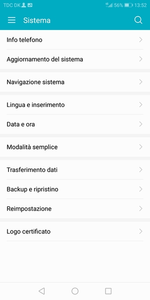 Seleziona Backup e ripristino