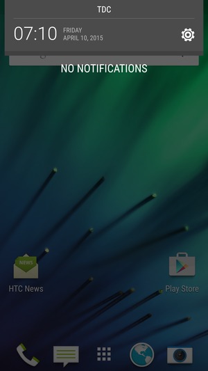 Slide down the top menu again