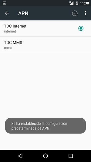 Seleccione Nuevo APN