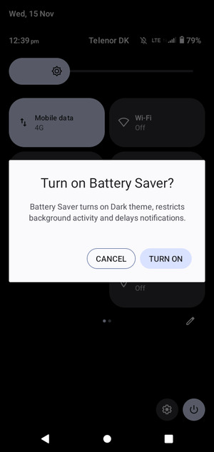 Select TURN ON