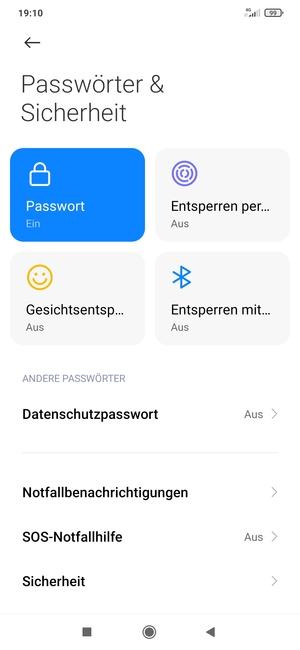 Ihr Handy ist jetzt mit einer Bildschirmsperre gesichert