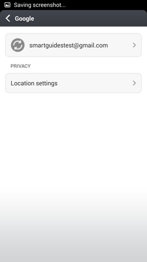 Select your backup account