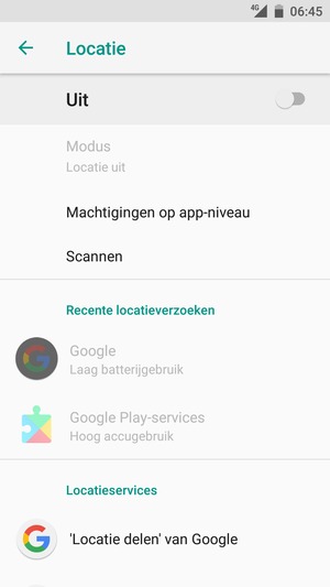 Schakel Locatie uit