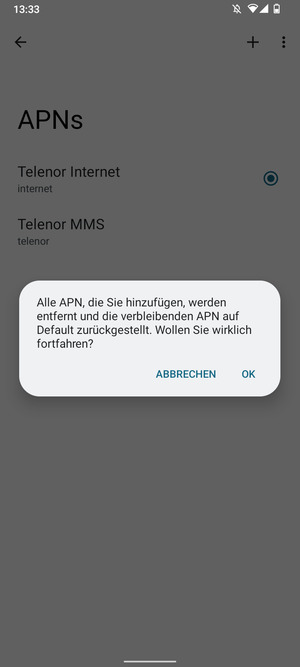 Wählen Sie OK