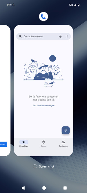 Veeg apps naar boven om ze te sluiten