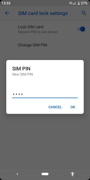 Enter your New SIM PIN and select OK