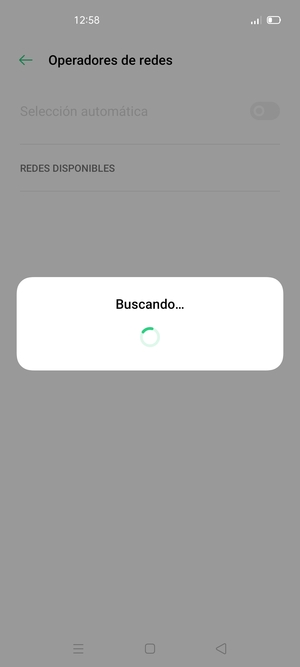 Espere a que la búsqueda termine