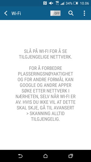 Slå Wi-Fi på