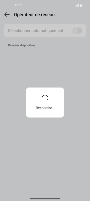 Veuillez attendre la fin de la recherche