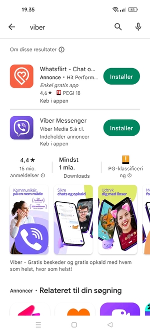 Vælg appen