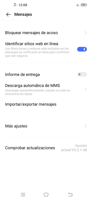 Seleccione Más ajustes