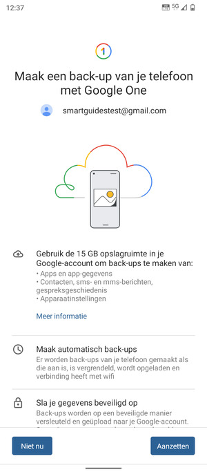 Selecteer Aanzetten