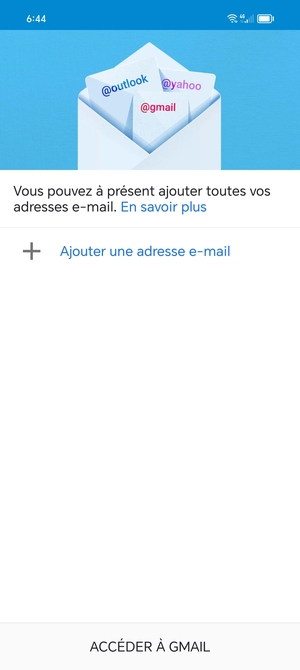Sélectionnez Ajouter une addresse e-mail