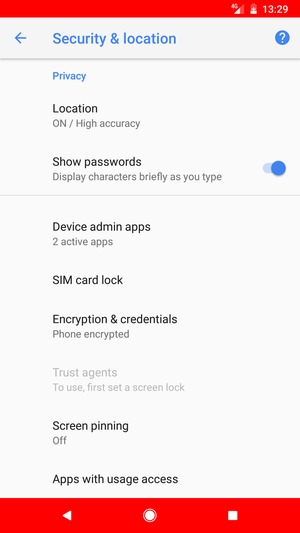 Scroll to and select Location