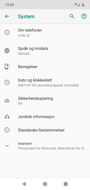 Velg Avansert