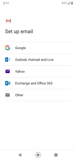 Select Exchange and Office 365