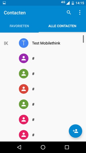 Selecteer de Menu-knop
