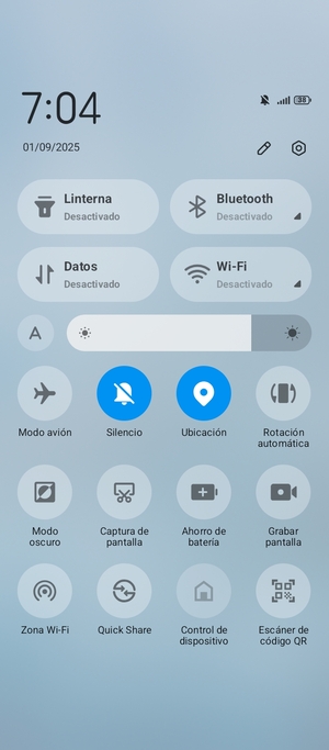 Desactive Ubicación
