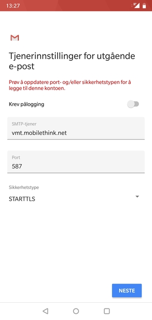 Velg Sikkerhetstype