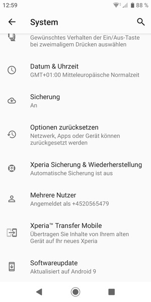 Scrollen Sie und wählen Sie Softwareupdate