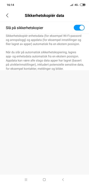 Velg tilbake-knappen