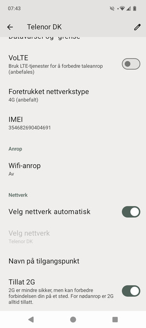 Bla til og velg Navn på tilgangspunkt