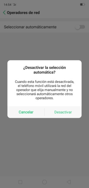 Seleccione Desactivar