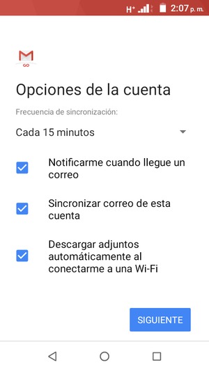 Seleccione SIGUIENTE